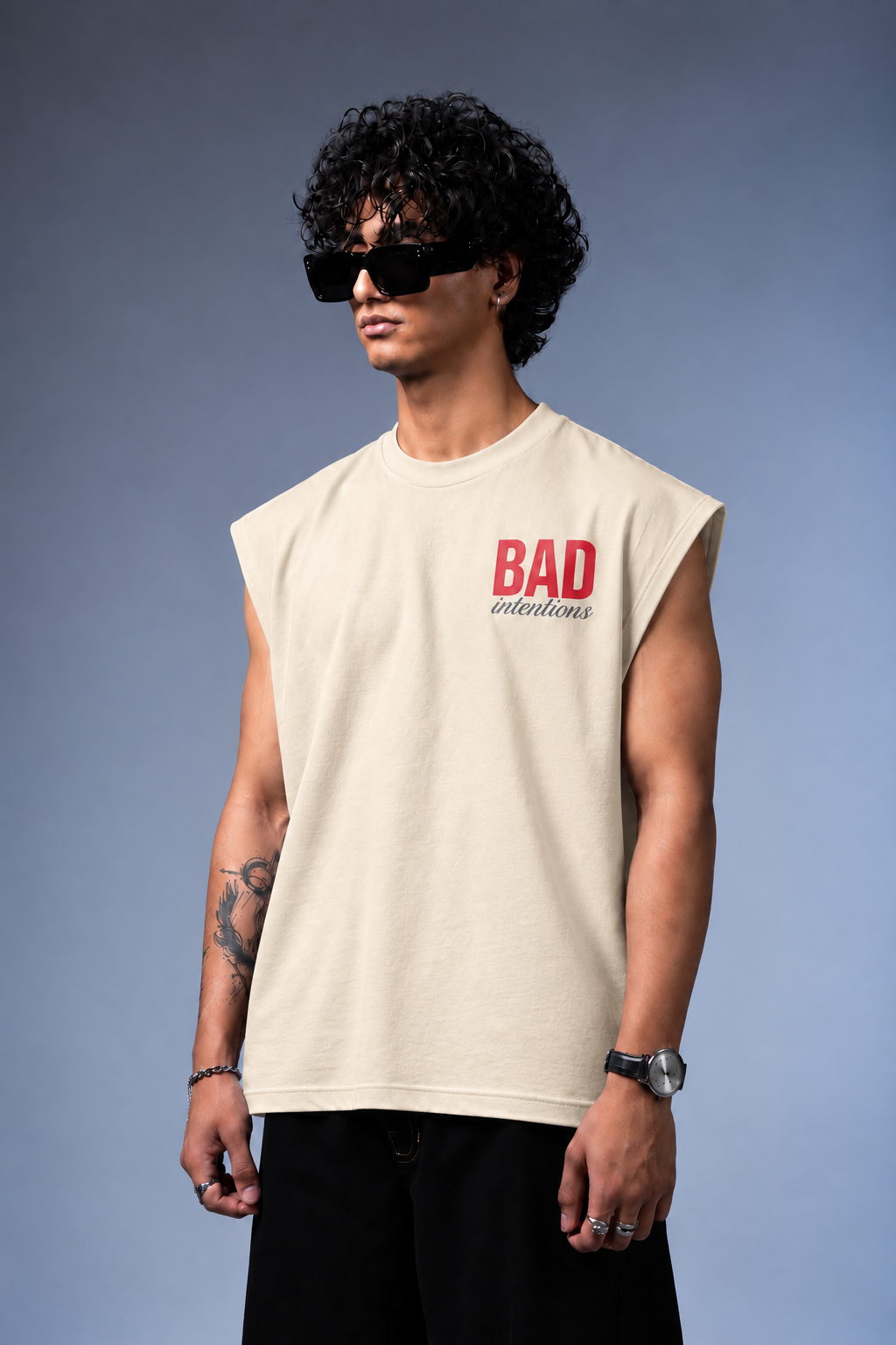Bad Oversized Vest Tee